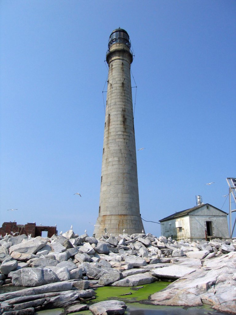 Boon Island Light Station sits a mere 6 miles off the coast of York and boasts a lively history. It has operated since 1812, but the tower was replaced in 1855. At 123 feet, it is the tallest lighthouse on the Maine coast.
