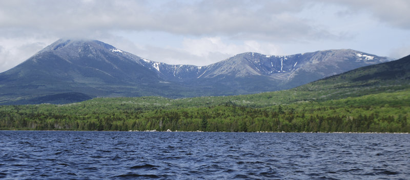 The view of Mount Katahdin across Katahdin Lake from the famed Painters’ Beach will be protected forever with Baxter State Park’s acquisition of the 143-acre parcel of land on the lake. The acquisition includes 4,000 feet of lake frontage that has been a prime spot for artists.