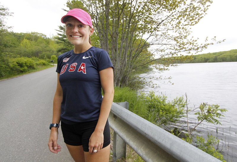 Lauren Forgues, seen in early June, is competing in the Olympic qualifying racewalk Sunday. Forgues, 24, also competed in the 2008 Olympic trials but had to withdraw after knee injuries.
