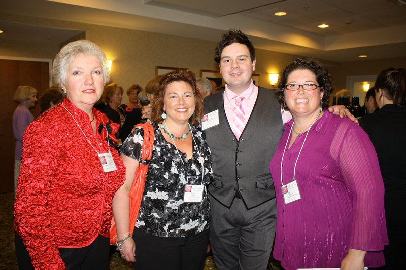 Convention Chair Suzanne Bushnell with members of the Maine State Music Theatre, including Development Director Barbara Whidden, resident costume designer Kurt Alger and costume rental manager Amy Mussman.
