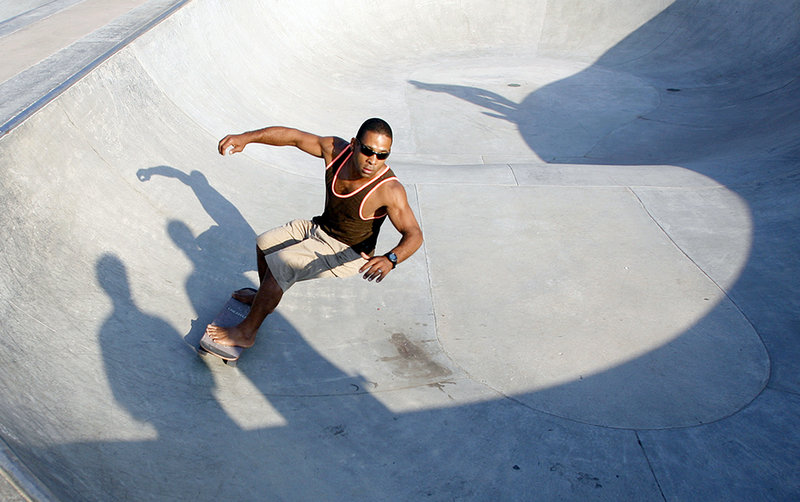 Rodrigo Faria of Westbrook skates barefoot in the bowl during Go Skateboarding Day at the Portland Skate Park in Portland on Thursday.