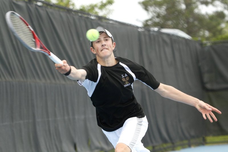 Jordan Friedland of Lincoln Academy was unbeaten this year and defeated three higher-seeded players on his way to the state singles championship.
