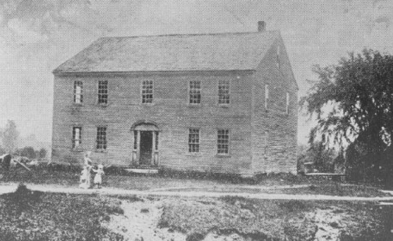Hawthorne’s boyhood home on Raymond Neck is shown circa 1860-1870. It became a tavern and then a meetinghouse after the family moved out in 1825. Restoration of the interior is unlikely as both funds and information are lacking.