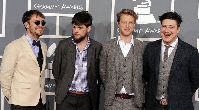Mumford & Sons arrives at the 54th annual Grammy Awards in Los Angeles in February.