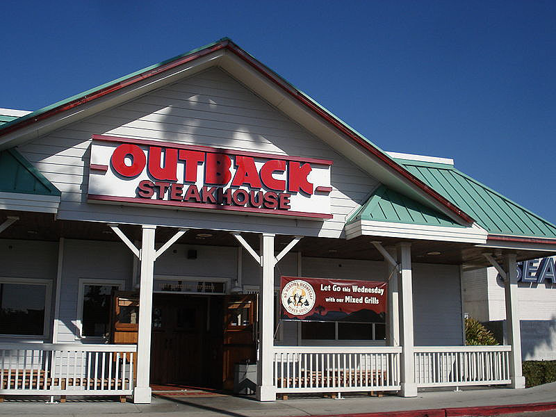 In this file photo, an Outback Steakhouse in California. The company said it has its South Portland location, the last remaining Outback in Maine.
