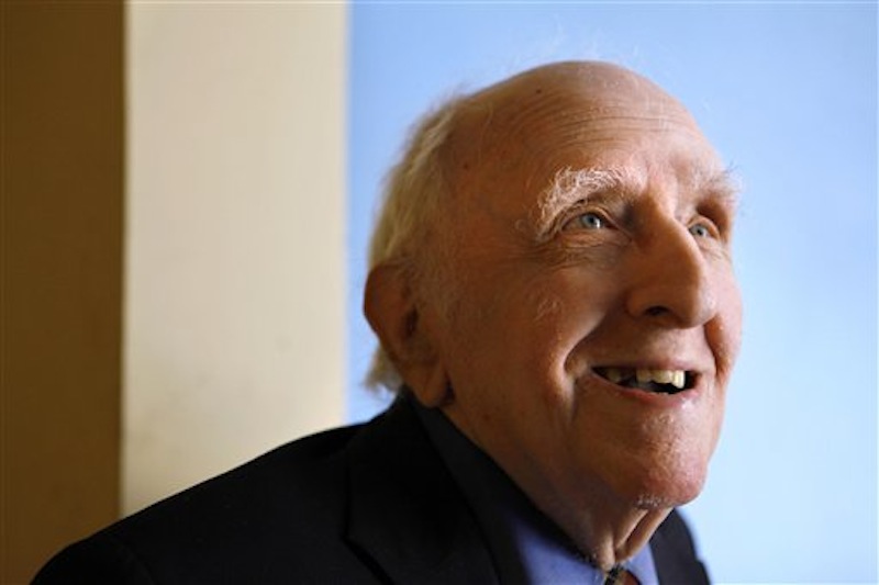 In this June 1, 2009 file photo, Frank Kameny is seen in his home in Washington. A Canadian amateur astronomer who discovered several asteroids has named one after U.S. gay rights pioneer Frank Kameny who died last year in Washington. Kameny, who earned a doctorate in astronomy at Harvard University, was an astronomer with the U.S. Army Map Service in the 1950s but was fired from his job for being gay. He contested the firing all the way to the Supreme Court and later organized the first gay rights protests outside the White House, the Pentagon and in Philadelphia in the 1960s. Kameny died last year at age 86. (AP Photo/Jacquelyn Martin, File)