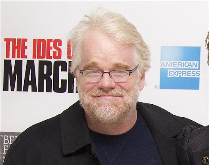This Oct. 19, 2011 file photo shows US actor Philip Seymour Hoffman at the official BFI London Film Festival screening of "The Ides of March," in central London. Lionsgate announced Monday, July 9, 2012 that Hoffman has been cast in the role of Plutarch Heavensbee, head gamemaker for "The Hunger Games: Catching Fire," set for release in November. (AP Photo/Joel Ryan, file)
