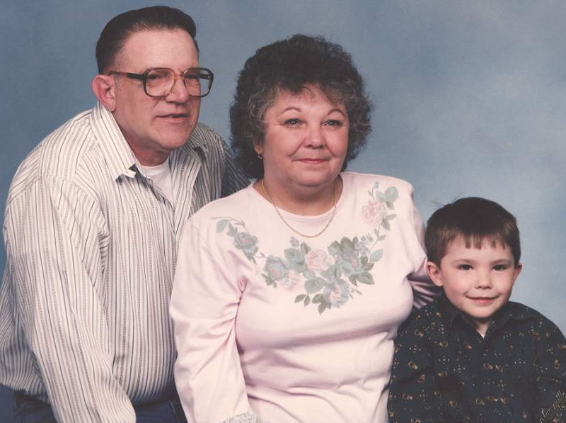 Charles Tyler Sr. and his wife, Patricia, with their grandson, Tyler Crosby, about 20 years ago.