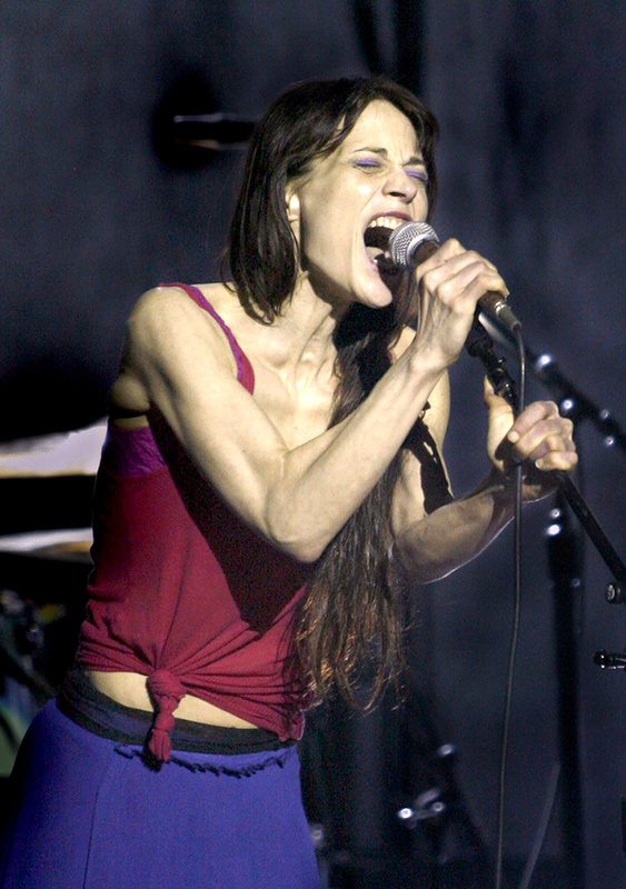 Fiona Apple belts out a tune at the State Theatre in Portland on Sunday night.