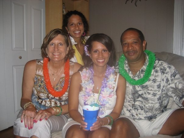 Darien Richardson, in back, at her sister's 24th birthday party in August 2009. In front are her mother, Judi, left, sister Sarena and father Wayne Richardson.