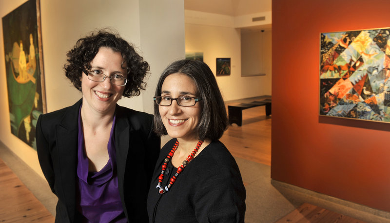 Jessica May, left, and Karen Sherry are new to the Portland Museum of Art's curatorial staff.