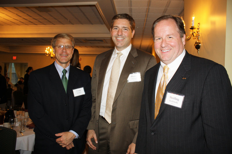 Craig Denekas, president and CEO of the Libra Foundation, Shawn Gorman, senior vice president for brand communications for L.L. Bean, and Sterling Kozlowski, district president for Key Bank.