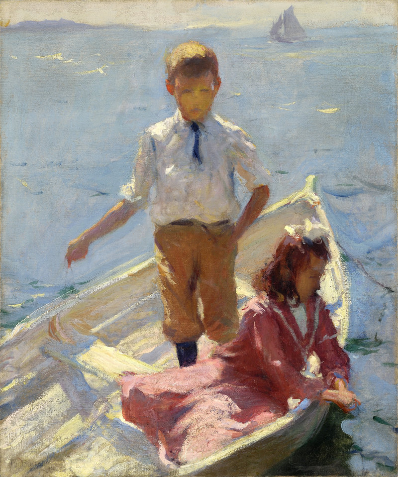 "George and Betty in a Dory," 1904