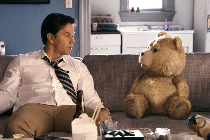 Mark Wahlberg and his buddy in “Ted.”