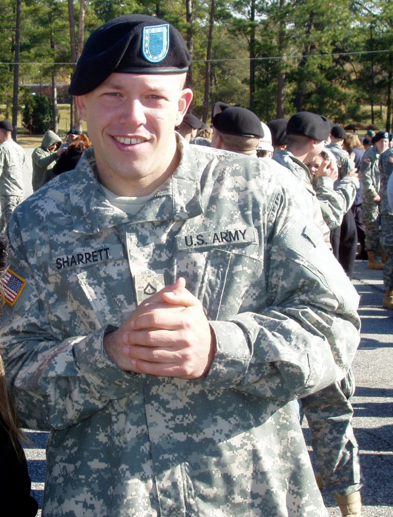 Army Pfc. David H. Sharrett II is seen at Fort Benning, Ga., in 2007. Sharrett was killed in a friendly-fire incident in Iraq in 2008. He would have turned 32 last Friday.