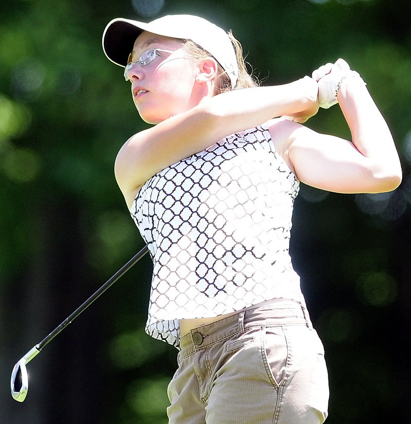 Kristen MacDonald made eight straight pars during Tuesday’s second round, finishing with a 3-over 75 at Vassalboro.