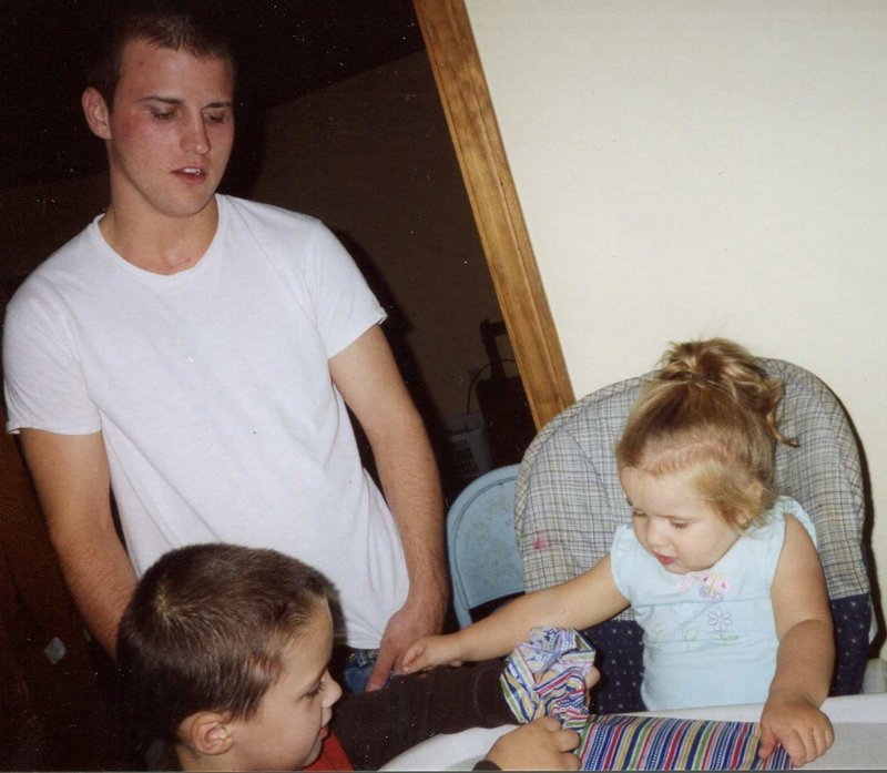 Blanchard with his children Ryan and with Brianna Blanchard, now 6.