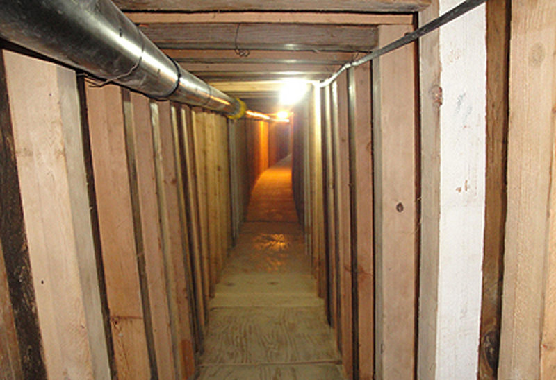 A 240-yard tunnel runs from a vacant strip-mall storefront in the southwestern Arizona city of San Luis to an ice-plant business in the Mexican city of San Luis Rio Colorado.