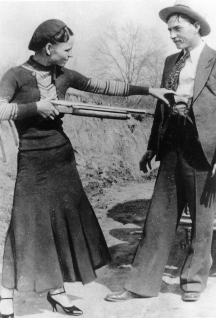 Guns owned by outlaws and lovers Bonnie Parker, left, and Clyde Barrow could sell for up to $200,000 each when auctioned Sept. 30 in New Hampshire.