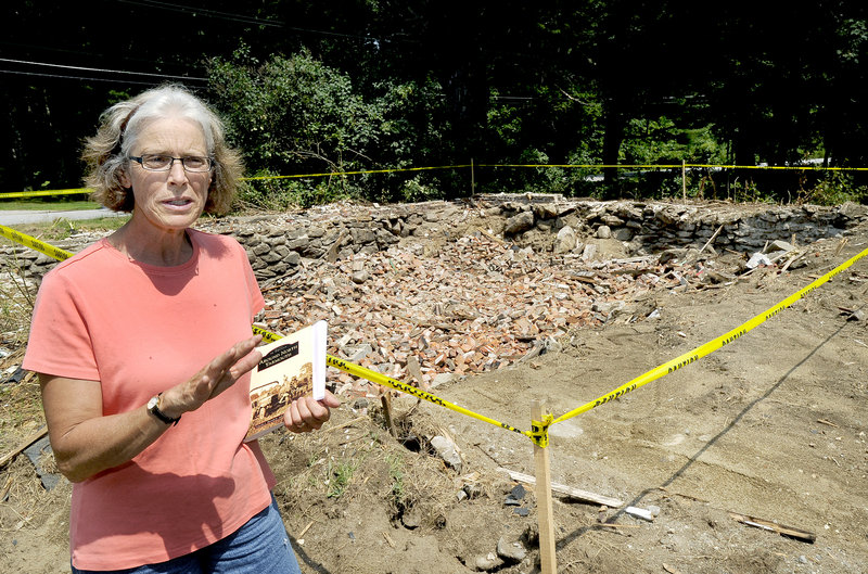 Katie Murphy, president of North Yarmouth Historical Society, says the Yarmouth Water District’s recent demolition of the early-1800s Beckwith house in North Yarmouth is “infuriating.”