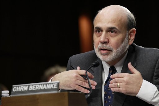 Federal Reserve Board Chairman Ben Bernanke: "Unless the economy begins to grow more quickly than it has recently, the unemployment rate is likely to remain far above levels consistent with maximum employment for some time."