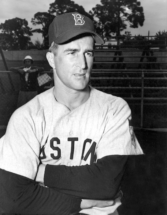 This Feb. 26, 1952, file photo shows Boston Red Sox infielder Johnny Pesky during baseball spring training in Sarasota, Fla. Pesky, who spent most of his 60-plus years in pro baseball with the Red Sox and was beloved by the team's fans, has died on Monday, Aug. 13, 2012, in Danvers, Mass. He was 92. (AP Photo, File)