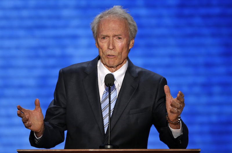 Actor Clint Eastwood addresses the Republican National Convention in Tampa, Fla., on Thursday, Aug. 30, 2012. (AP Photo/J. Scott Applewhite)