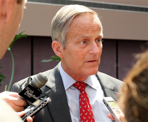 U.S. Rep. Todd Akin, Republican candidate for U.S. Senator from Missouri, takes questions after speaking at a Missouri Farm Bureau meeting in Jefferson City, Mo., in this Aug. 10, 2012, photo.