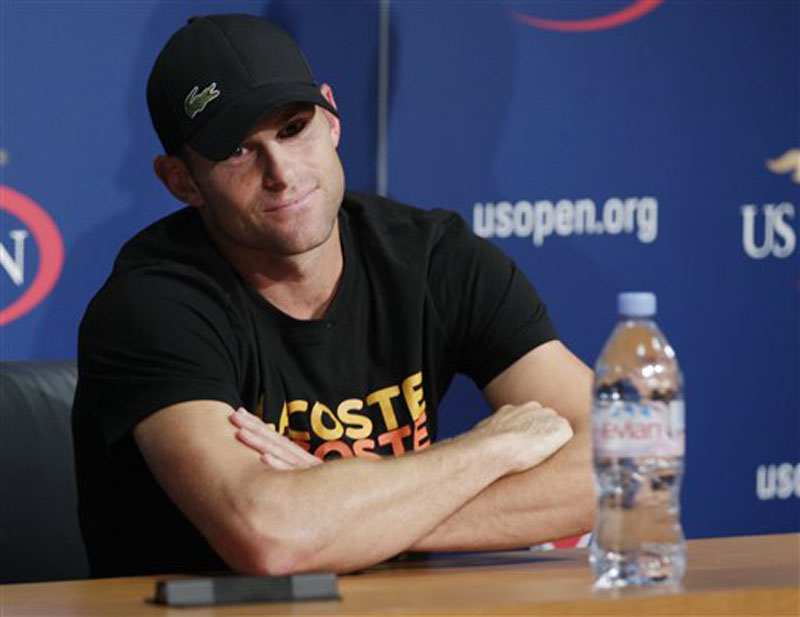 Andy Roddick speaks during a news conference during the second round of play at the 2012 US Open tennis tournament, Thursday, Aug. 30, 2012, in New York. Roddick says the U.S. Open will be the last tournament of his career. The 2003 U.S. Open champion and former No. 1 announced his plans to retire at a news conference Thursday, his 30th birthday. (AP Photo/Frank Franklin II) 2012 US Open Tennis