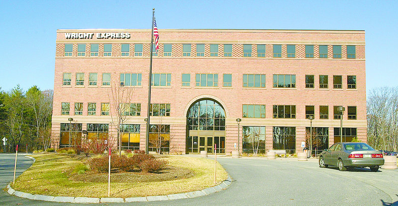 In this 2004 file photo, a Wright Express building in South Portland. The Maine credit-card processing company has bought a Brazilian payroll-card company for $21.9 million.