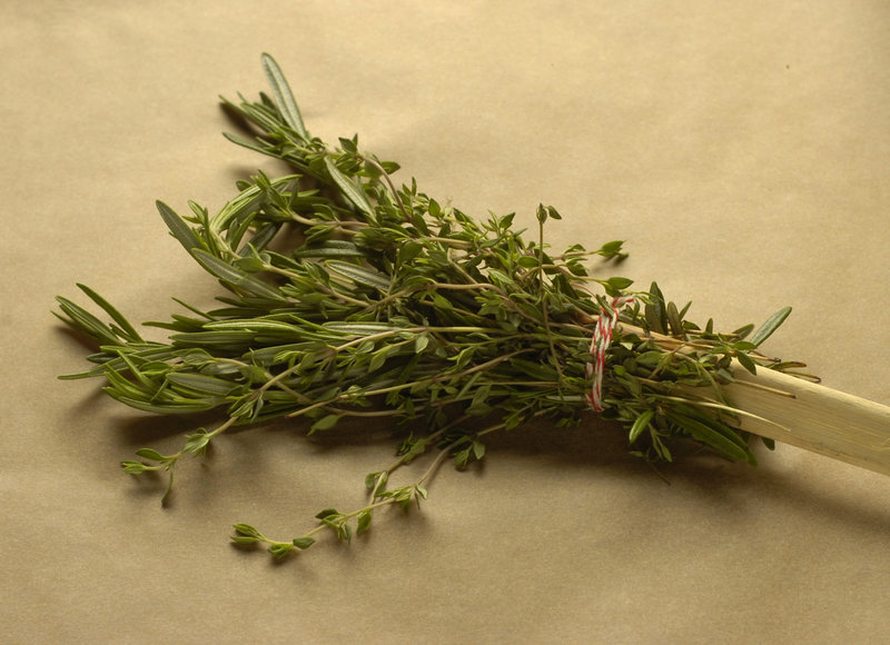 Use an herb bundle to baste steaks or chicken on the grill.