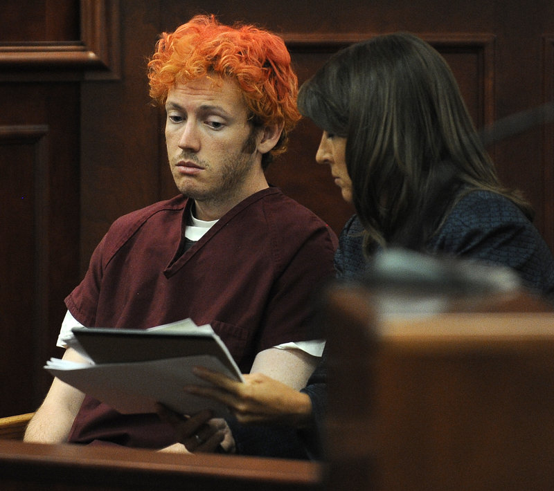 Colorado shooting suspect James E. Holmes appears in court last week in Centennial, Colo.