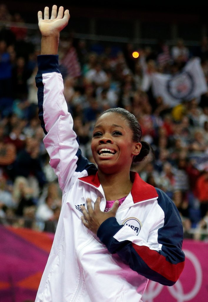Gabby Douglas continued a streak for the U.S., becoming the third straight American to win the women’s all-around gymnastics title.