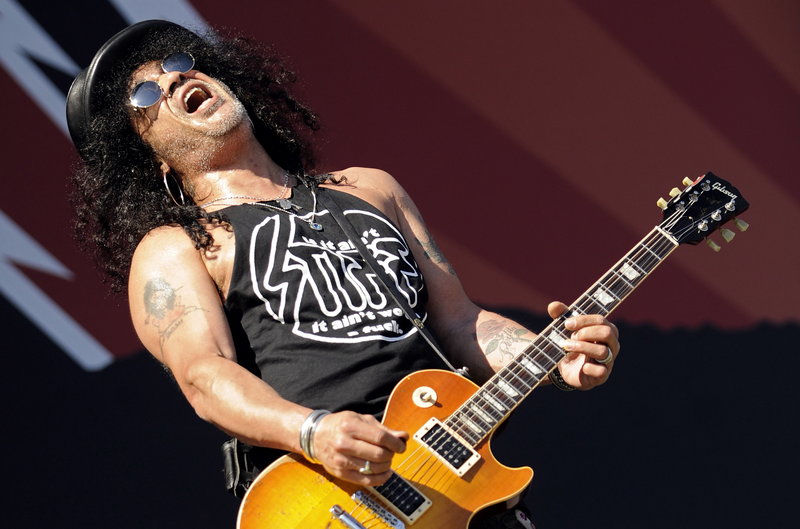 Saul Hudson, better known as Slash of Guns N’ Roses, performs in Nuremberg, Germany, last year.