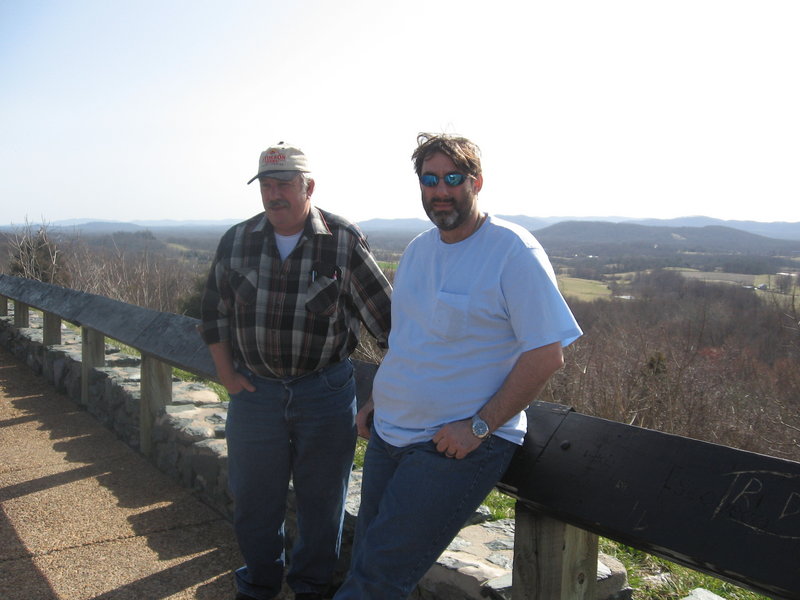 Steven Searcy, left, on vacation in Virginia in March 2012. “He lived a good and respectable life,” said his wife, Debbie Searcy.