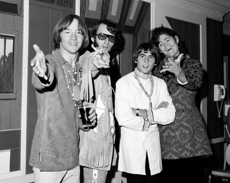 Members of the manufactured pop group the Monkees are seen in this 1967 photo. Peter Tork, left, died Thursday, Feb. 21, 2019. Davy Jones, second from right, died in February, leaving Mike Nesmith, second from left, and Micky Dolenz the two surviving members.