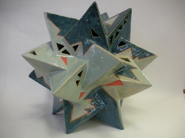 “Five Tetrahedron Star,” glazed porcelain by Carolyn Judson
