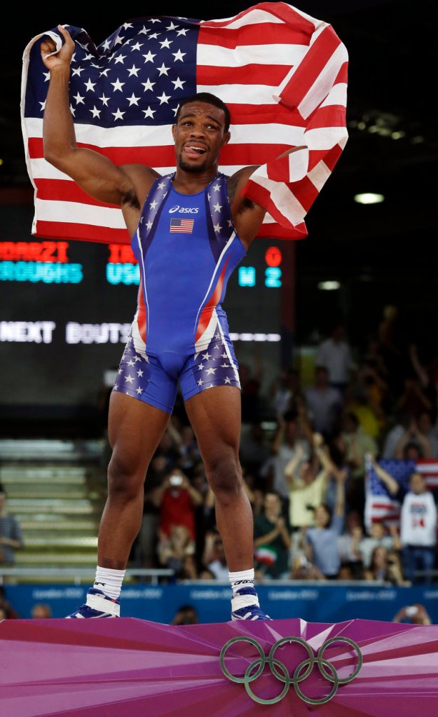 Jordan Burroughs had said he planned to win a gold medal in wrestling and backed it up, beating Sadegh Saeed Goudarzi of Iran in the 74-kilogram division.