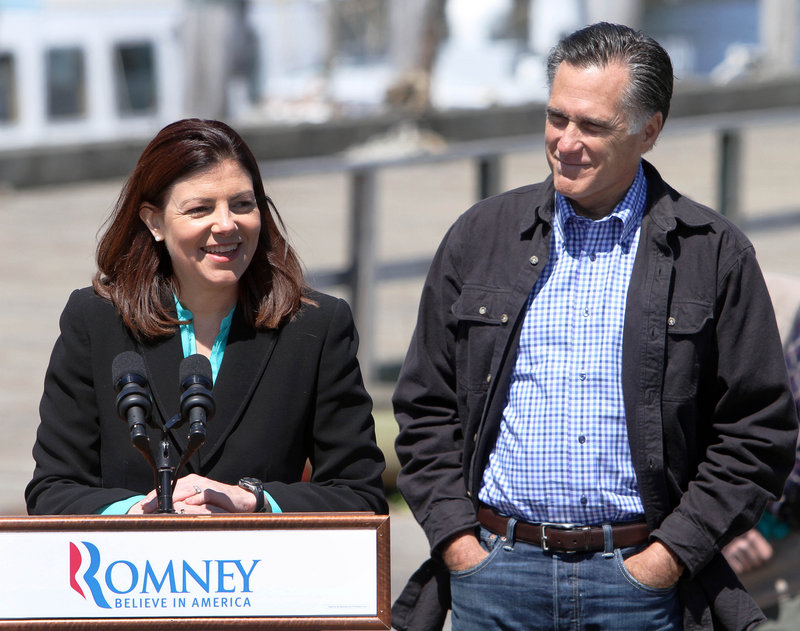 N.H. Sen. Kelly Ayotte with Mitt Romney