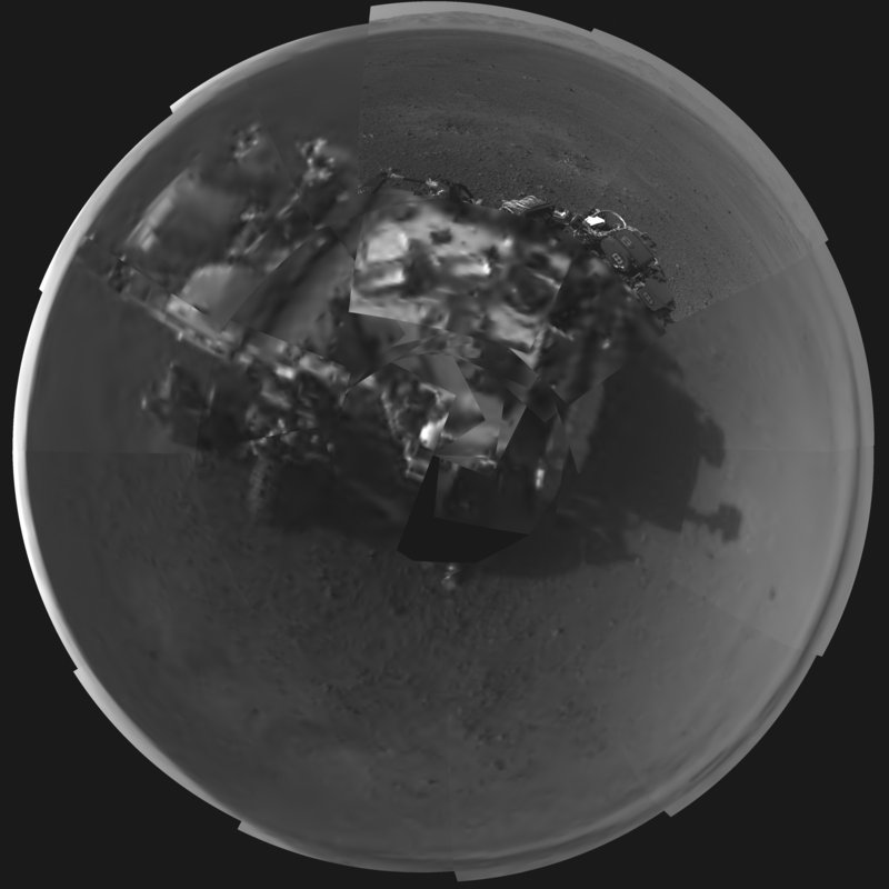 An image released by NASA shows a self-portrait of the Curiosity rover taken by its navigation cameras.