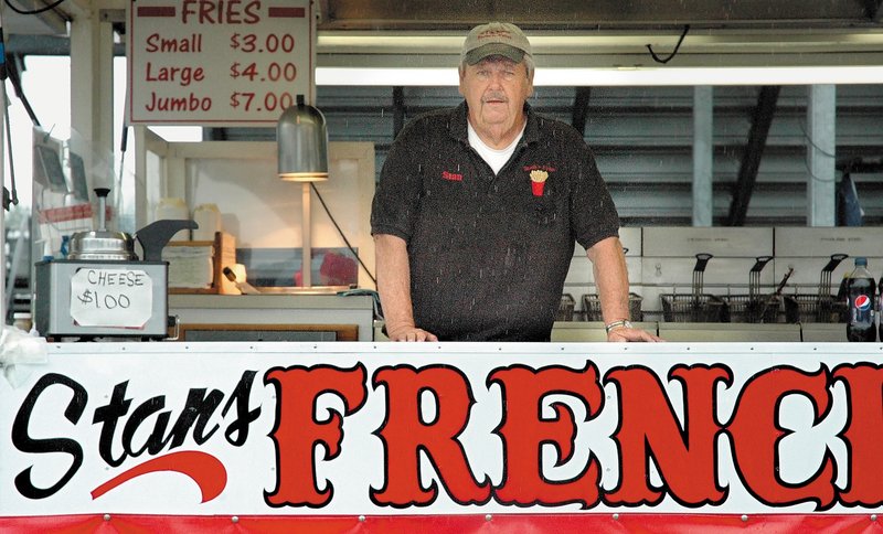 Stan McGray and his french fry stand are celebrating a quarter-century at the Skowhegan State Fair. McGray says his french fries are popular at fairs all over Maine.