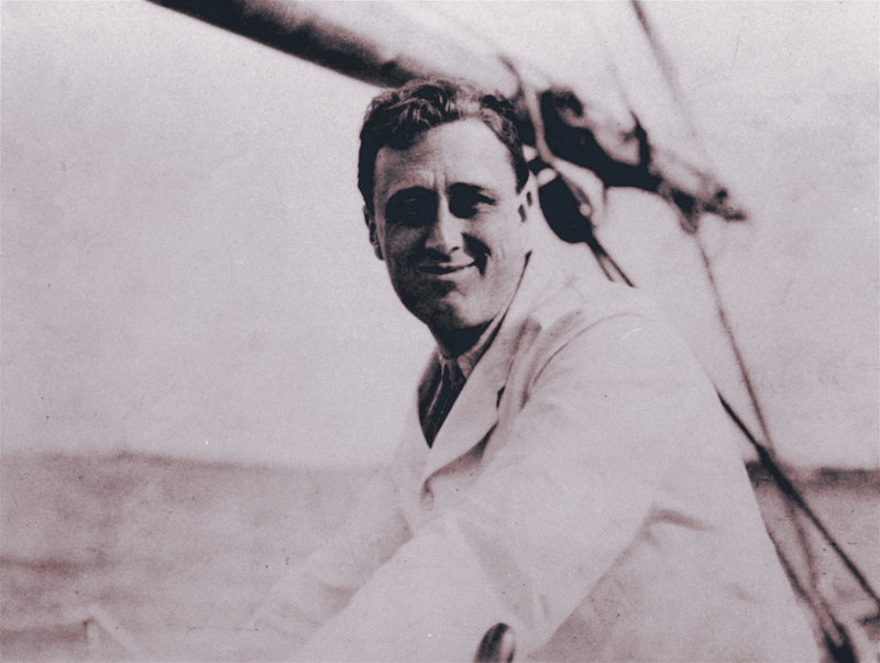 Franklin D. Roosevelt sails off Campobello Island in this undated photo.