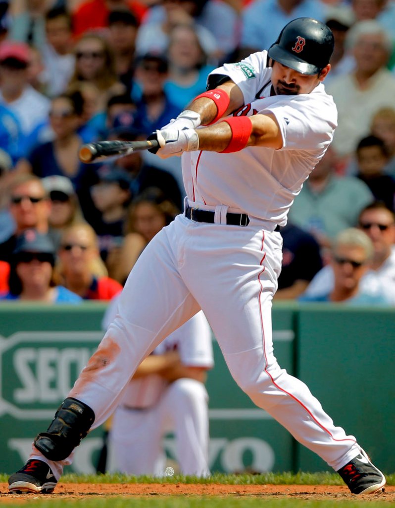 Adrian Gonzalez continues to be a .300 hitter for the Boston Red Sox, but his power simply isn’t what the Red Sox hoped they would receive. He has only 15 home runs this season.