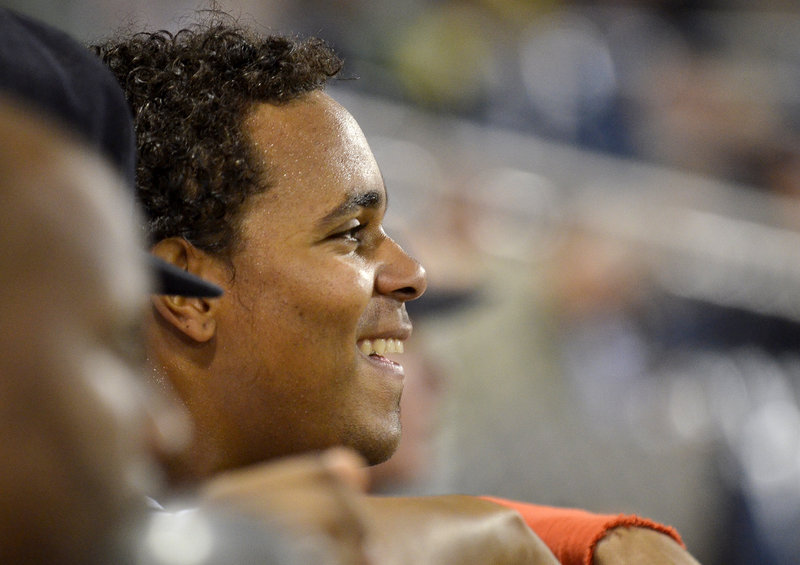 Xander Bogaerts is a happy Sea Dog, as he hit a solo homer in Friday’s 4-3 win over Binghamton. Bogaerts is batting .339 with five home runs in 14 games with Portland.
