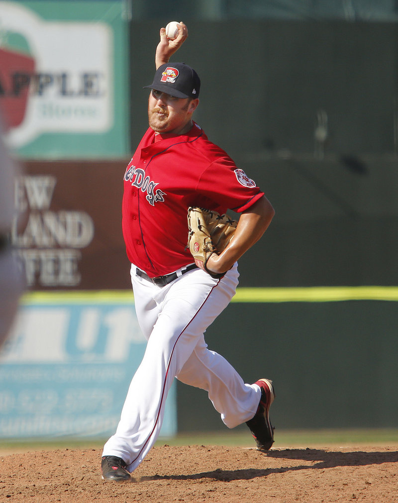 Michael Olmsted’s professional baseball career was going nowhere just a year and a half ago, but now he’s one of the top relievers in the Red Sox system.