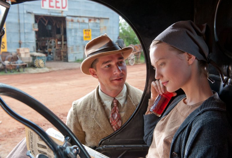 The would-be gangster played by Shia LaBeouf courts the daughter (Mia Wasikowska) of a local Mennonite preacher.