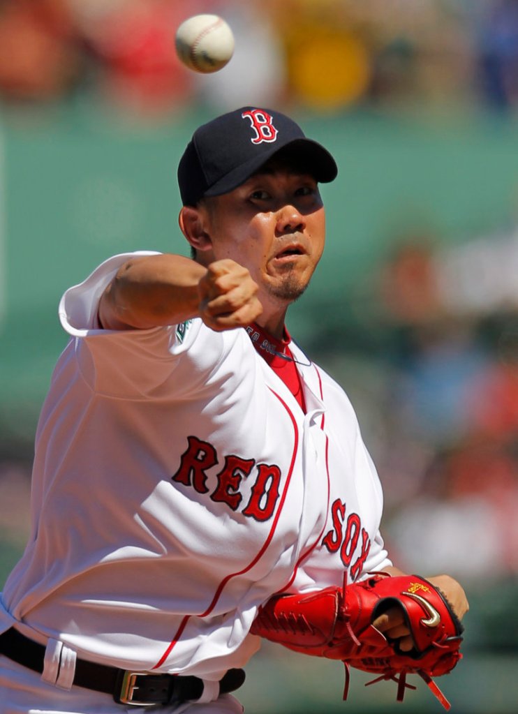 Daisuke Matsuzaka had to wait more than 15 months to get his 50th major-league victory, but he was sharp Monday in his return from the disabled list, allowing just five hits and an unearned run in seven innings.