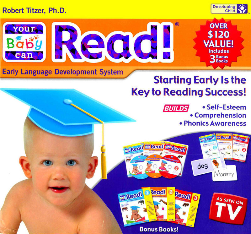A handout image provided by the Federal Trade Commission shows an ad for the “Your Baby Can Read” program. The FTC has filed false and deceptive advertising charges against the creator, Robert Titzer. The program used videos, flash cards and pop-up books and was advertised heavily on TV and the Internet.
