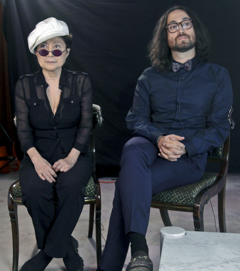 Yoko Ono and her son, Sean Lennon, shown Wednesday in New York, call fracking “a danger to New Yorkers.”
