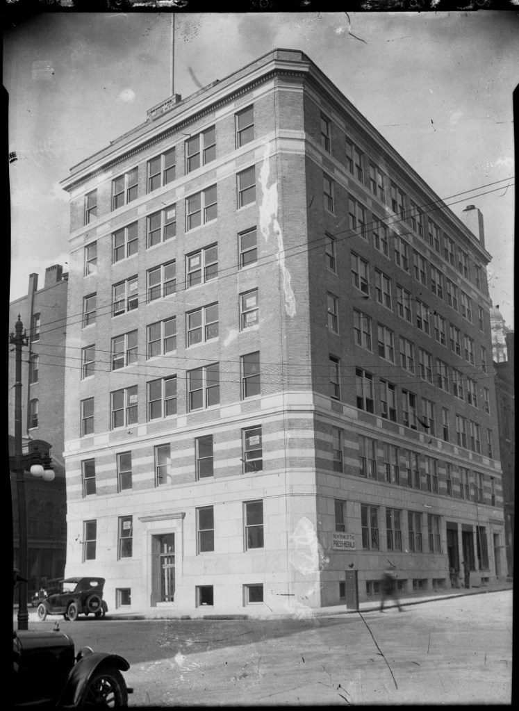The Press Herald building, circa 1925. File photo
